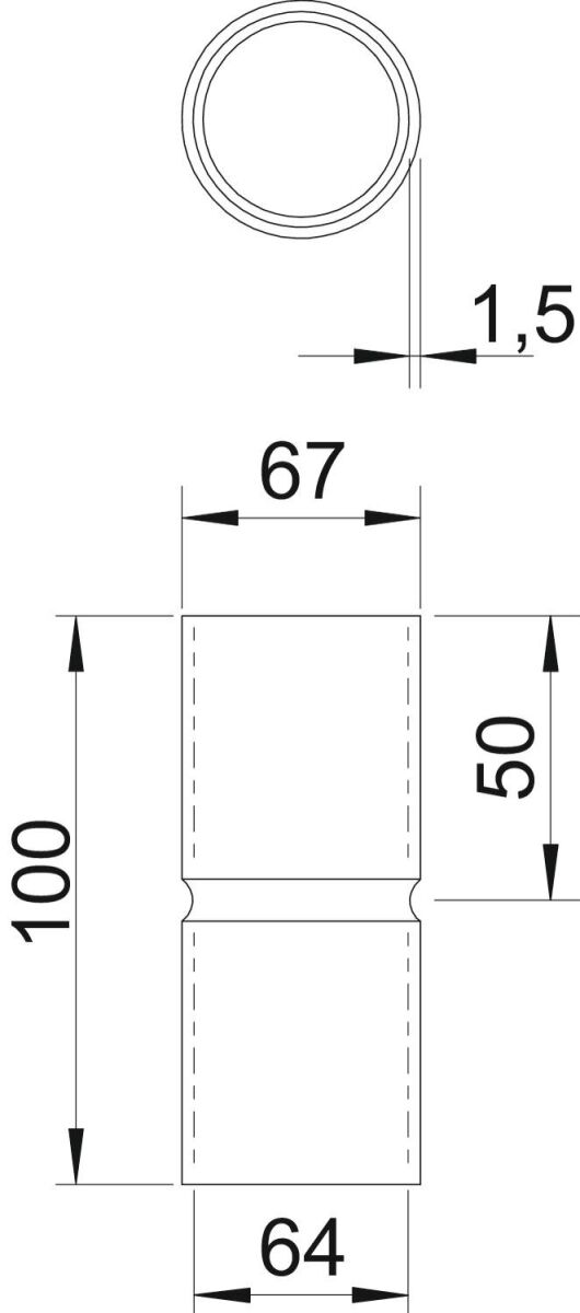 Edelstahlverbindungsmuffe SV63W A4