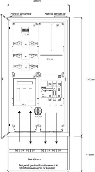 Anschluss-Schrank A 250-A