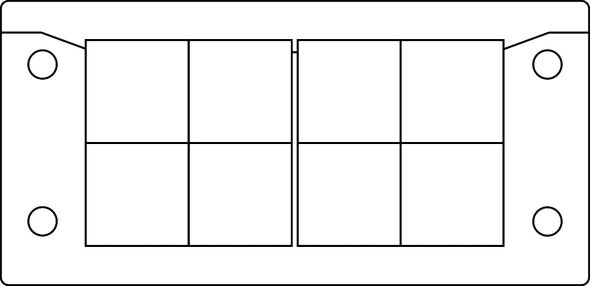 Kabeleinführungsleiste KEL-U 16/8 schwarz