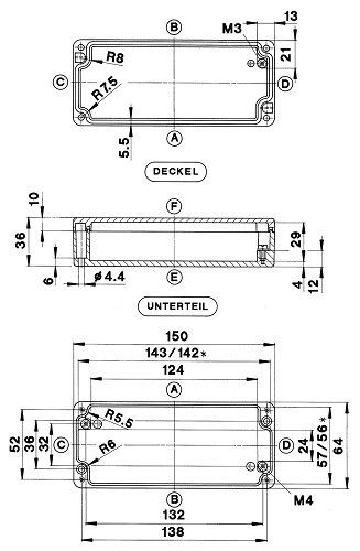 Aluminium Gehäuse GEHCA-100UNLVKS-SET