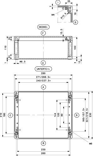 Aluminium Gehäuse GEHCA-370UNLVKS-SET