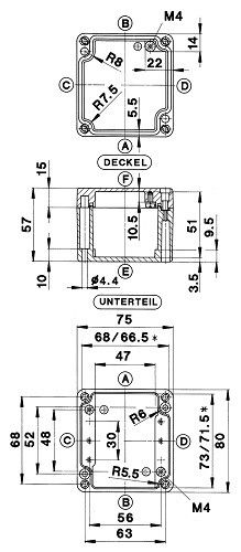 Aluminium Gehäuse GEHCA-130UNLVKS-SET