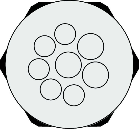 Kabeldurchführungsplatte KEL-DPZ 50/8 grau