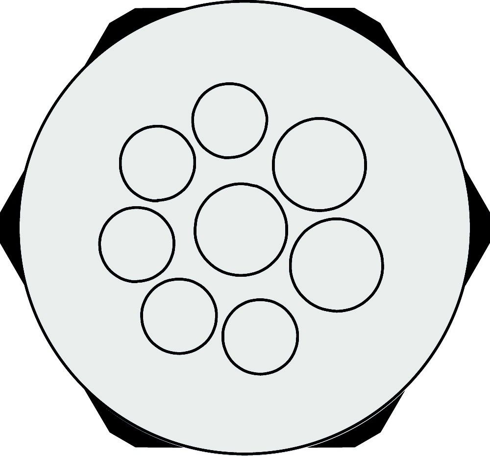 Kabeldurchführungsplatte KEL-DPZ 50/8 grau