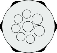 Kabeldurchführungsplatte KEL-DPZ 50/8 grau