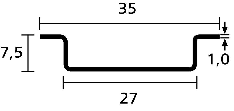 Tragschiene gelocht DELTA-3AF/BV