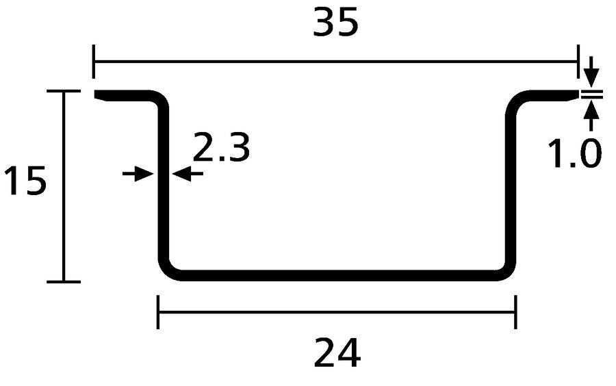 Tragschiene gelocht DELTA-3AF/BV