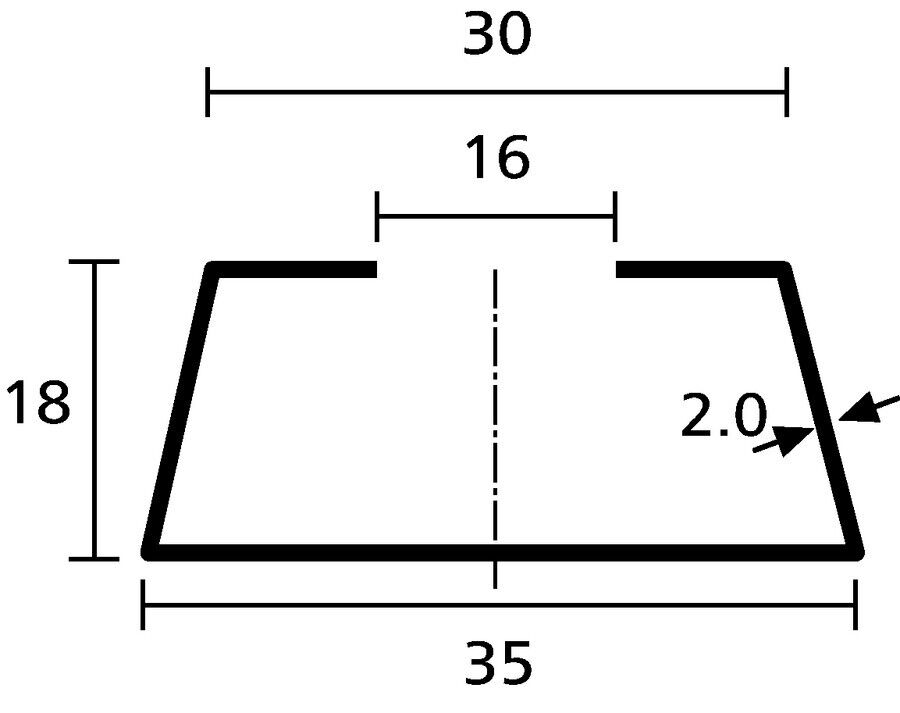 Tragschiene gelocht DELTA-3AF/BV