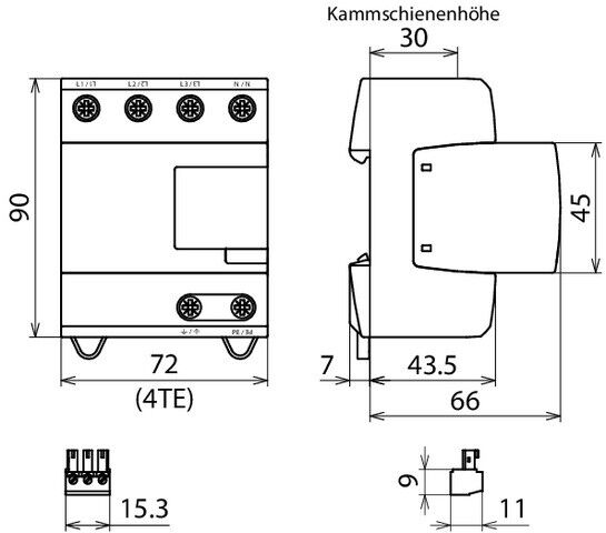 Kombiableiter DV M2 TT 255 FM