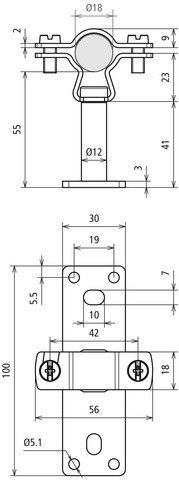 HVI-L+ Ex W55 holder LH ZS 18 EX W55BPV2A