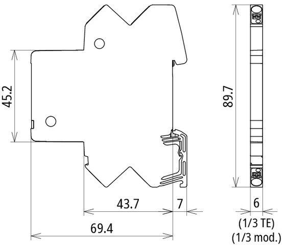 Kompakter ÜS-Ableiter BCO CL2 E 48