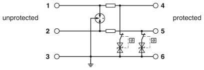 Überspannungsschutzgerät TTC-6P-2X1-48DC-PT-I