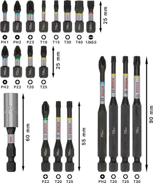 PRO Bit Set Impact 2608521U74VE(20)