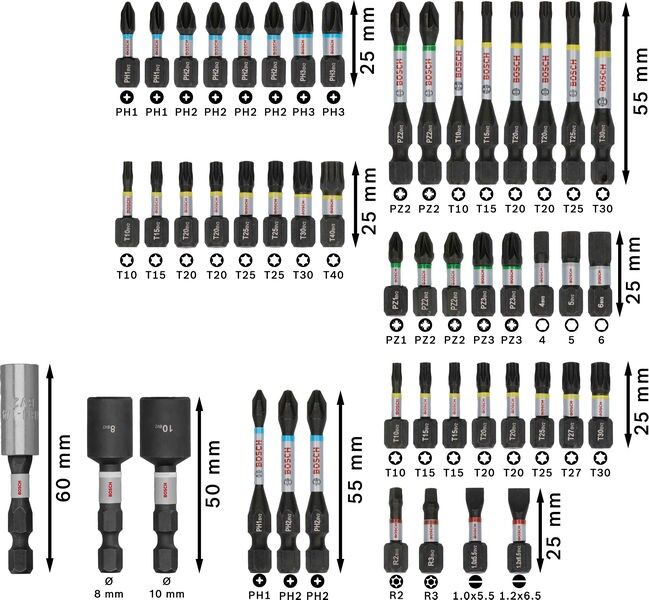 PRO Bit Set Impact 2608521U89VE(50)