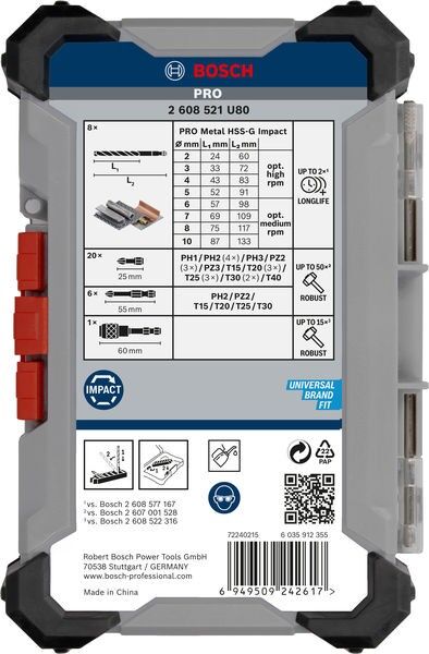 PRO Bit Set Impact 2608521U80VE(35)