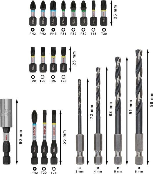 PRO Bit Set Impact 2608521U84VE(20)
