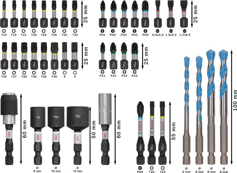 PRO Bit Set Impact 2608521U85VE(40)