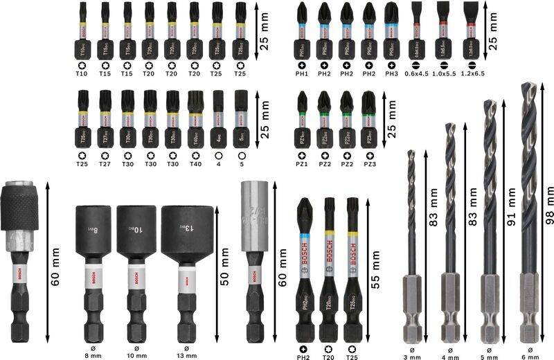 PRO Bit Set Impact 2608521U86VE(40)