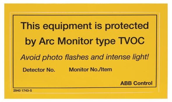 Hinweisschild Englisch TVOC-LABEL