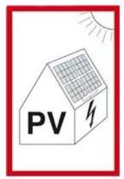Hinweisschild Photovoltaikanlage nach VDE 100-712 Kunststoff 200 x 300 mm 1 Stück