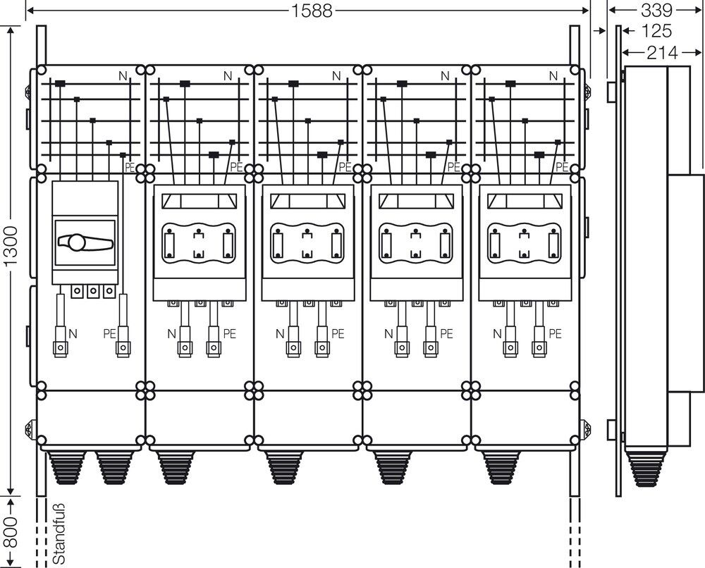 Ladeverteiler Mi EV 200kW 4000