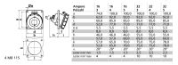 Anbausteckdose geneigt 16A 12839
