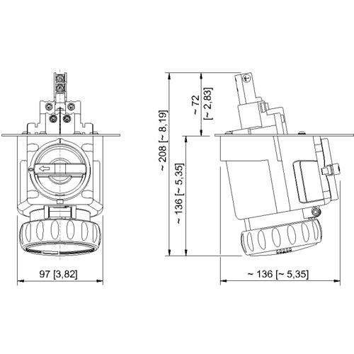 Flanschsteckdose 8570/15-506-S#272848