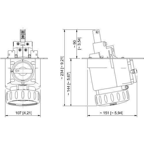 Flanschsteckdose 8571/15-406-S#275672