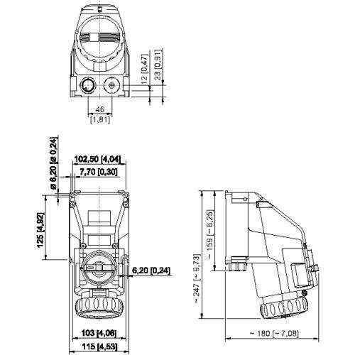 Schaltersteckdose 8570/21-407-S#290311