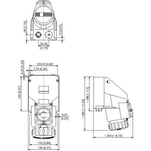 Schaltersteckdose 8571/21-407-S#294382