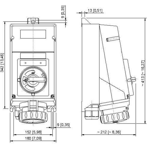 Wandsteckdose 8579/31-409 #270907