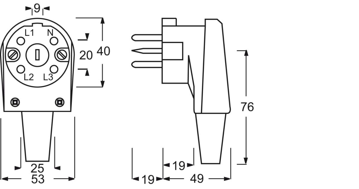 Perilex-Stecker 2365 SWLW