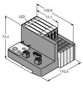 Set f. einf. I/O-Kommunik. TI-BL20-DPV1-S-8