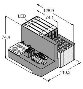 Set f. einf. I/O-Kommunik. TI-BL20-DN-S-8
