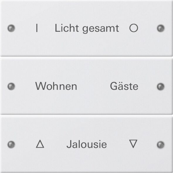 Wippenset 220303 3-fach reinweiß glänzend - alte Generation