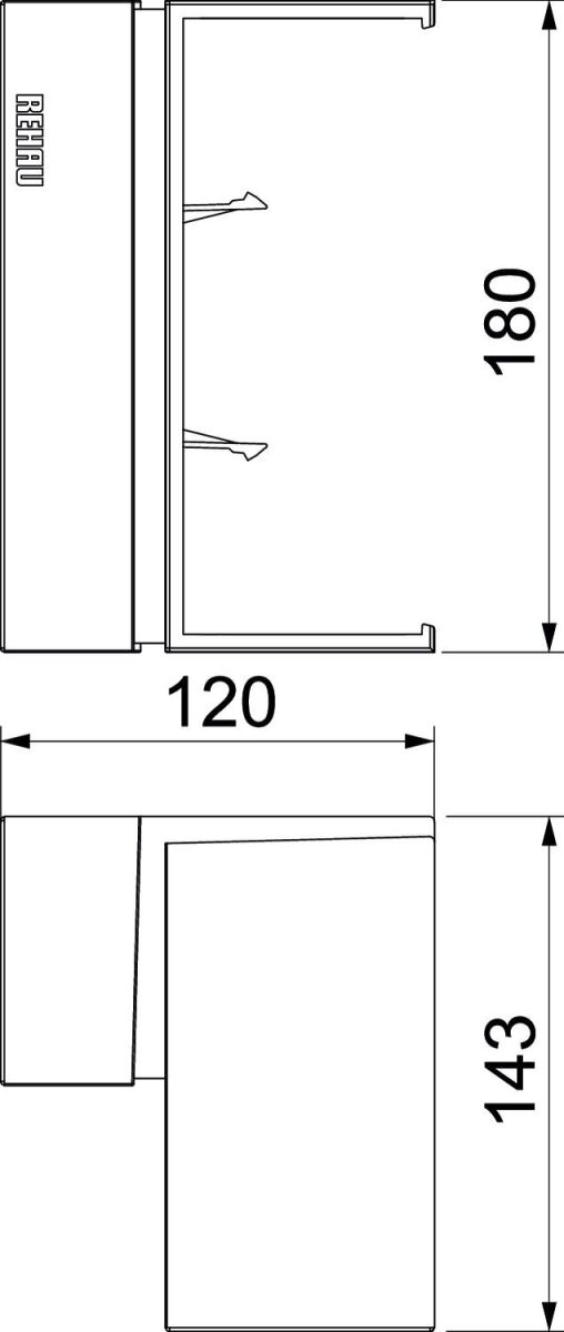 Brüstungskanal Inneneck BRK IE70170 lgr