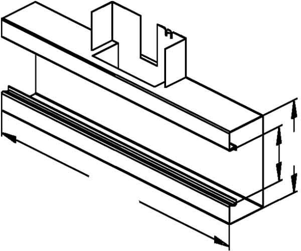 Gerätekanal-T-Stück GKT 133-78 G