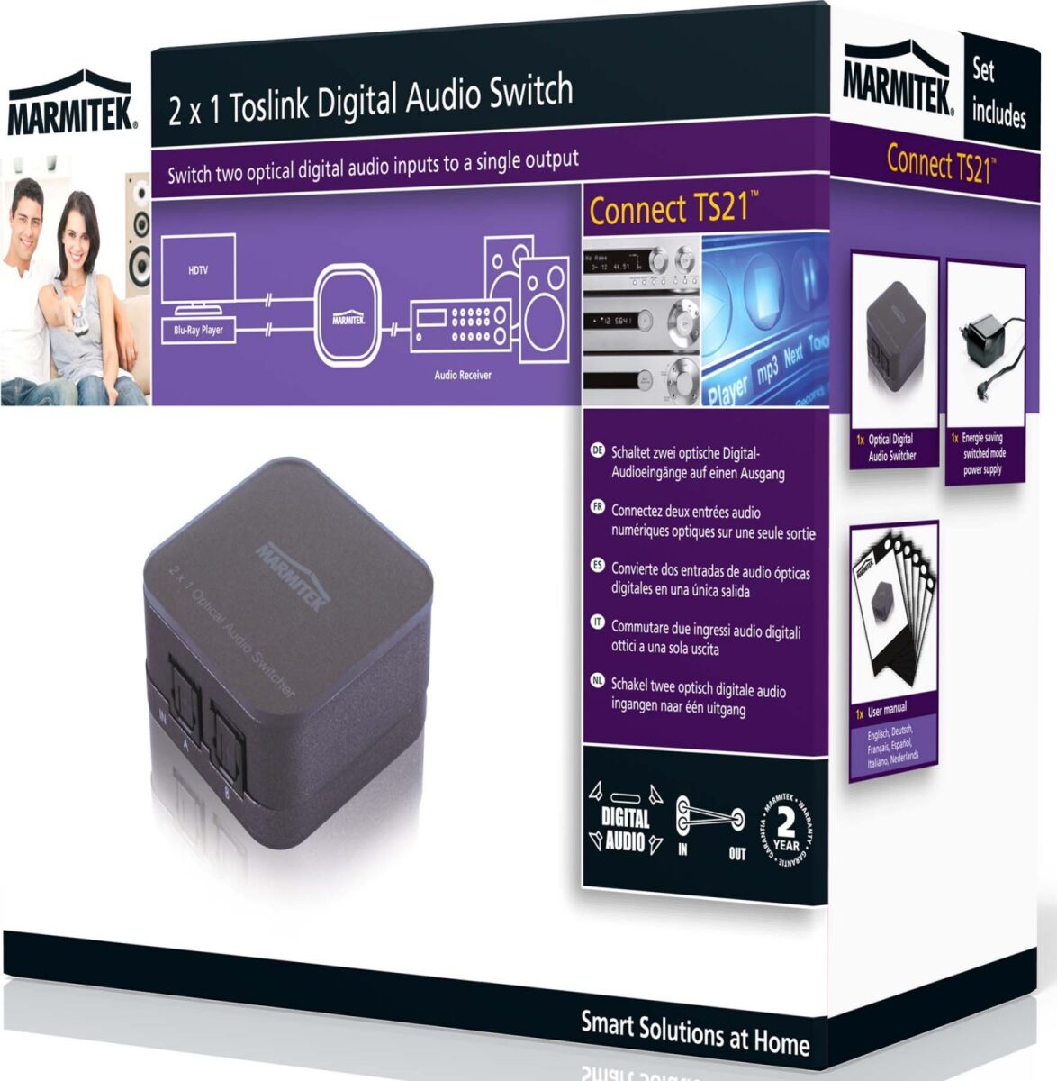Toslink Audioswitch MARMITEK ConnectTS21