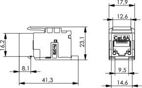 UMJ-Modul K Cat.6 T568 A 100023232