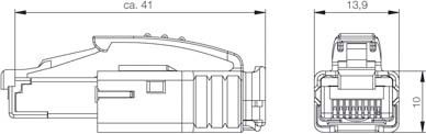 Stecker RJ45 Crimp IE-PS-RJ45-TH-BK
