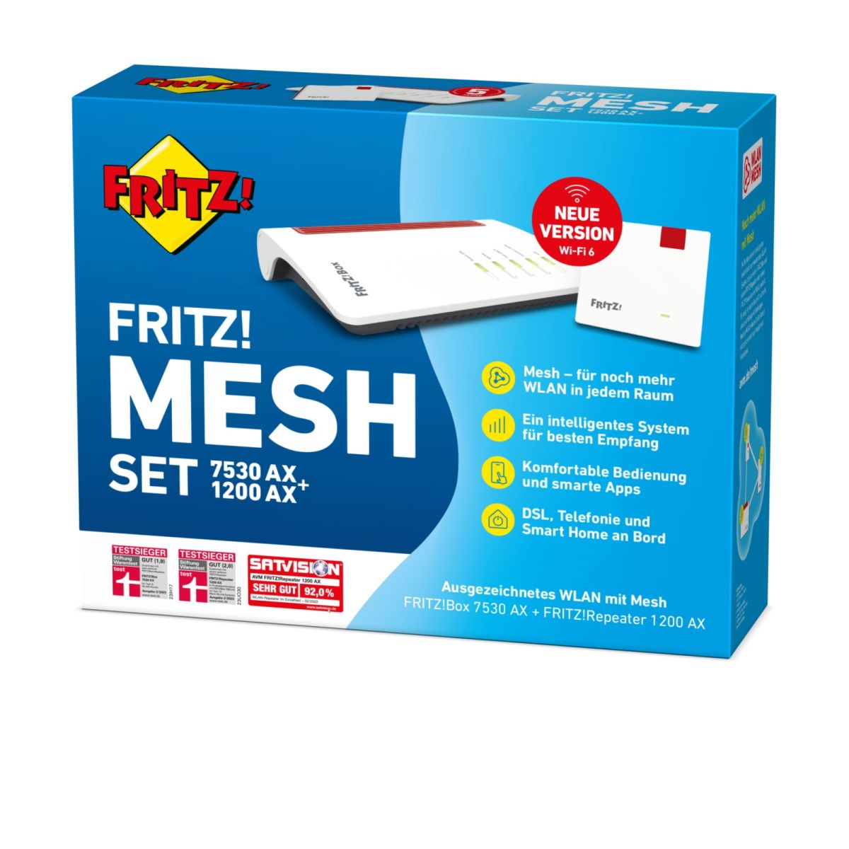 WLAN Router+Repeater FRITZ!MeshSet7530AX+