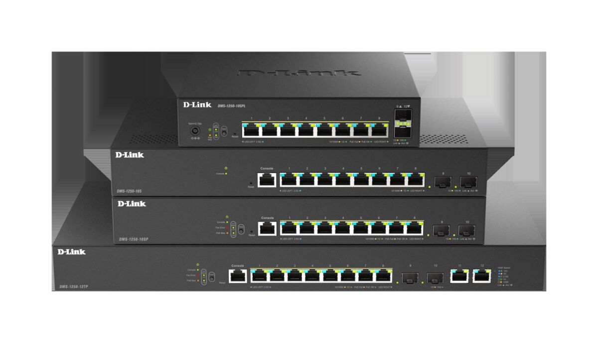 12-Port 2.5G BASE-T PoE, DMS-1250-12TP/E