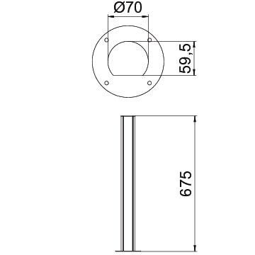 Installationssäule Boden ISSRHSM45SW