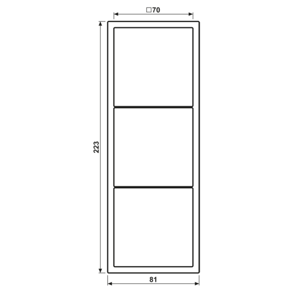 Rahmen 3-fach LCZ 983 BF 220