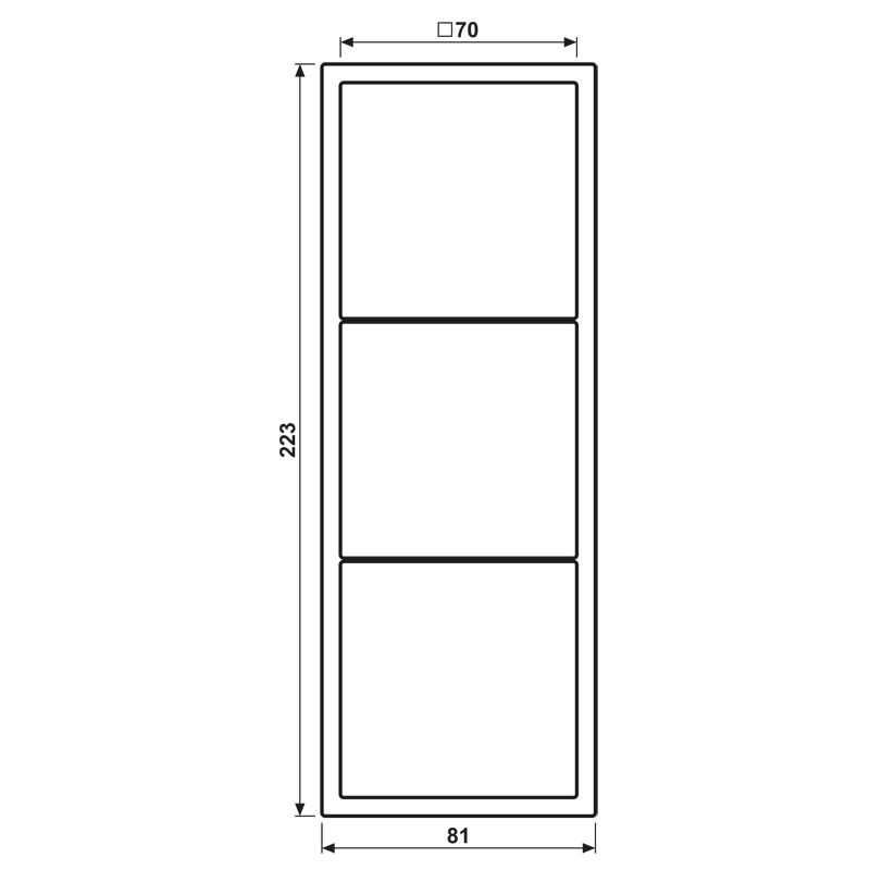Rahmen 3-fach LCZ 983 BF 251