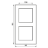 Glasrahmen 2-fach rt AC 582 GL RT