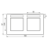 Rahmen 2-f Schriftf.waager AC 5820 BFNA SW