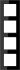Rahmen 4-fach AC 584 BF SW