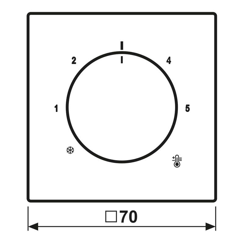 Abdeckung für Thermostat LC 1749 BF 203