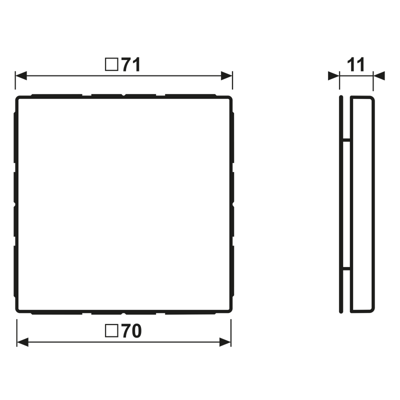 Blind-Abdeckung (gerastet) LC 994 B 257